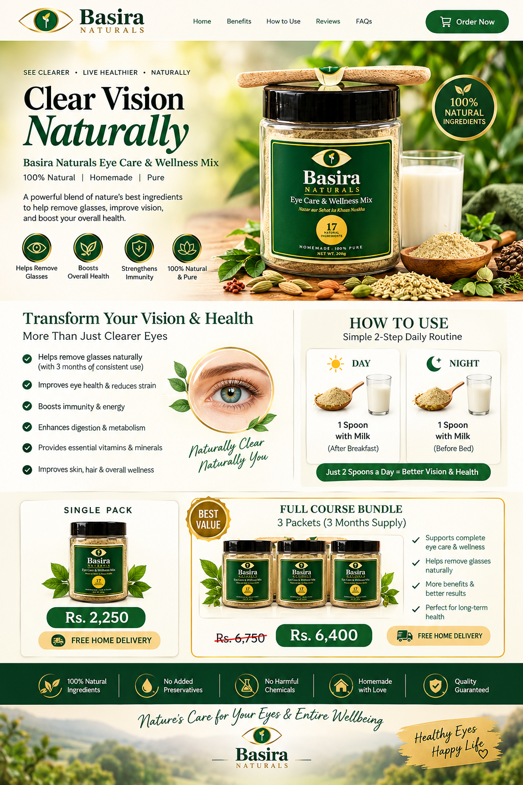 Basira Naturals storefront hero